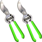 Garden Guru Classic Bypass Pruning Shears Clippers – Heavy Duty Forged Steel Garden Pruners – Safety Lock – Non Slip Comfort Grips – Cuts up to 1” – Professional Bypass Pruners for Gardening (2 Pack)