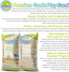 Classic Sand and Play Sand for Sandbox, Table, Therapy, and Outdoor Use, 40 lb. Bag, Natural, Non-Toxic, Wet Castle Building for Creativity and Stimulates Sensory Skills