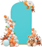 Wedding Arch Cover 7.2FT Arch Backdrop Cover Spandex Fitted Arch Cover for Round Top Chiara Backdrop Stand Covers for Wedding Birthday Party Baby Shower Banquet Ceremony Decoration