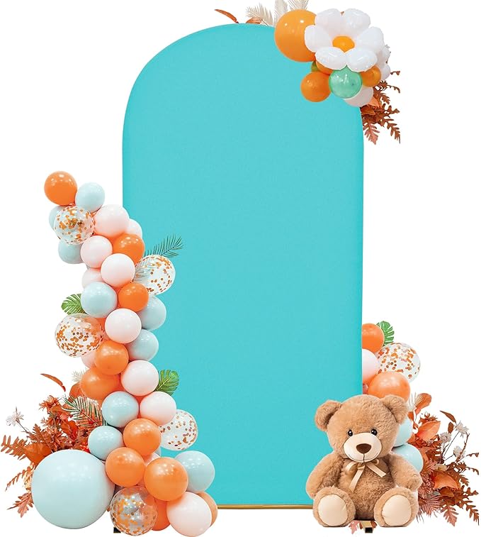 Wedding Arch Cover 7.2FT Arch Backdrop Cover Spandex Fitted Arch Cover for Round Top Chiara Backdrop Stand Covers for Wedding Birthday Party Baby Shower Banquet Ceremony Decoration