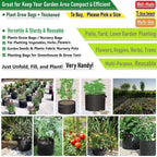 5-Pack 5 Gallon Plant Grow Bags (12x10 inch) Thickened Garden Bags Fabric Plant Pots for Flower Pot,Tomato Planters,Herbs Veggies,Potato Planter Bag,Garden Pot,Barrel Planter,Plant Container W/ Gloves