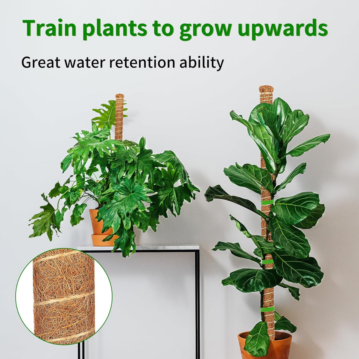 3 Pack Moss Pole, 35.4-Inch Moss Poles for Plants Monstera,Bendable Plant Support Stakes for Climbing Plants Indoor, Garden Trellis Plant Stick for Potted Plants, Pothos Philodendron