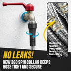 BIONIC STEEL 50 Ft Metal Garden Hose with Sprayer Nozzle