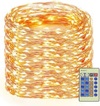 Decute 164FT 500LED Christmas Fairy String Lights Dimmable with Remote Control Copper Wire Starry Lights with UL Cerficated Decorative for Party Wedding Bedroom Christmas Tree Warm White