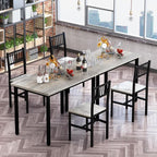 AWQM 3 Piece Dining Table Set for 2, Small Kitchen Table Set for 2 with Chairs,Wood Breakfast Nook Table and Chairs Set of 2,Dinette Set for Small Space,Dining Room,Apartment, Grey