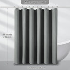 72 x 84 Shower Curtain Waterproof Fabric Shower Curtain Waffle Weave Heavy Duty Shower Curtain Set for Bathroom,Washable, 256GSM Modern Shower Curtains with 12 Metal Hooks, 72Wx84H Grey
