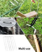 200 Pack 8 Inch Landscape Staples - Heavy Duty 11 Gauge Galvanized Steel Garden Stakes Staples - Weed Barrier Stakes U-Shaped Pins for Securing Pegs Irrigation Tubing Fabric Ground Sheets