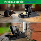 Mouse Traps Indoor for Home - 6 Pack Reusable Rat Trap, Touch-Free Snap Trap, Heavy Duty Mouse Catcher for Indoor & Outdoor Use, Instantly Kill Mice and Rodents