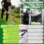 Gardenia Iron Weeding Rake with Handle 3.0,Heavy Duty Iron Rake for Gardening and Weeding,2026 Upgraded 9-Tine Garden Weed Puller Tool, Garden Weed Rake Tool for Removing Weeds,Soil Aeration (9 Teeth)