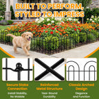28 Pack 40ft x 13in Decorative Garden Fence Panels - Animal Barrier No Dig Fence Garden Fencing Dog Fence Outdoor for Yard Anti Digging Defense Barrier Garden Edging Border Arched Decorative Fence