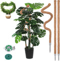 3 Pack Moss Pole, 50 Inch Monstera Plant Support, Tall Moss Poles for Climbing Plants Indoor DIY, Coco Coir Plant Pole Moss Plant Stick Support Stake Kit for Potted Plants, Pothos, Philodendron