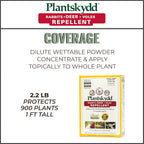 Plantskydd Animal Repellent - Repels Deer, Rabbits, Elk, Moose, Hares, Voles, Squirrels, Chipmunks and Other Herbivores; Wettable Powder Concentrate - 2.2 LB Box - Makes 2.5 Gallon Liquid (PSP-R2)