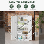 Greenvelly Metal Garage Storage Cabinet with Doors and Adjustable Shelves,72" Steel Lockable File Cabinet for Home Office,Garage,School(White,36" W x 18" D)
