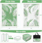 Pauwer Waterproof Outdoor Rug 9x12, Reversible Plastic Straw Patio Camping Rug, Indoor Outdoor RV Mat Carpet for Deck, Camper, Porch, Balcony, Backyard, Picnic, Leaf Green