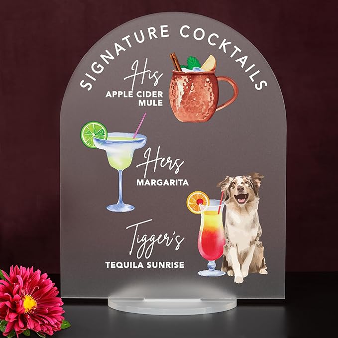 Pet Signature Drink Wedding Signs