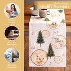 Maison d' Hermine Table Runner 100% Cotton Single Layer Table Runners 108 inches Long for Thanksgiving Christmas Decorations Home Kitchen Dining Party Wedding (Mountain Life, 14.5" x 108")