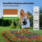 Steel Landscape Edging 6-Pack 40" L x 6" H Strips Steel Garden Bed Metal Borders Hammer-in 40 Gauge Edging Border with 6 Clips Bendable Metal Edge for Garden Yard Park Lawn(Brown, 20Ft)