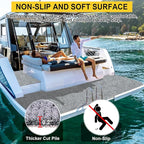 Marine Carpet,6 FT x 10 FT Smoke Gray Indoor Outdoor Carpet 0.2" Thick Boat Carpet with Water-Proof TPE Backing, Non-Slide Outdoor Marine Carpet Roll for Home, Patio, Porch, Deck