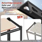 REIBII Storage Shelves Adjustable Metal Shelving 1600LBS Garage Shelves Industrial Metal Shelves 4 T ier Garage Shelving for Warehouse Basement Kitchen Pantry Closet, 11.8" D x 23.6" W x 56.7" H