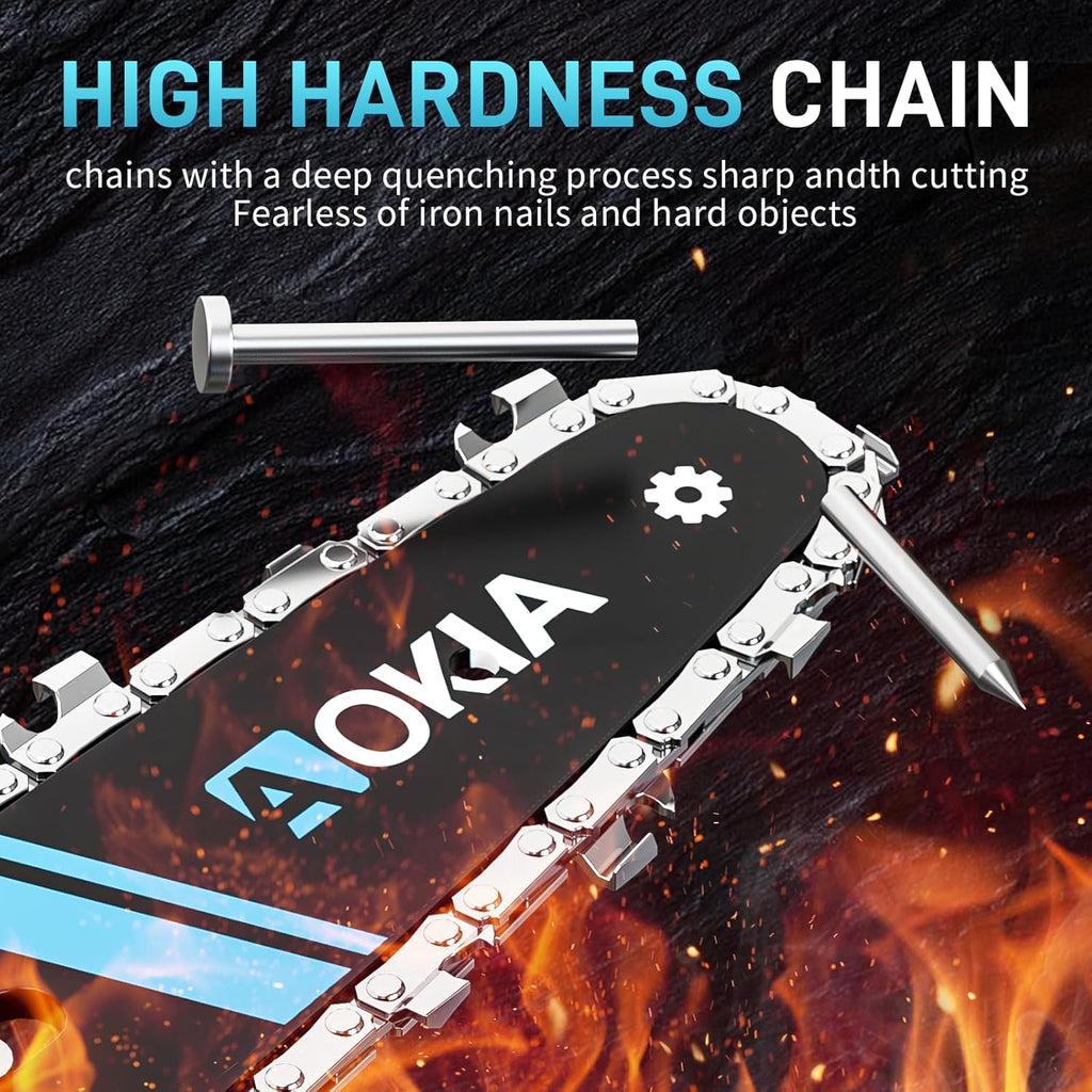 Cordless Mini Chainsaw 21V,4In Electric Chainsaw,Handheld & Portable Power Chain Saw for Tree Trimming Pruning Garden & Yard Work,Battery Chain Saw Gifts for Men Women Dad Blue