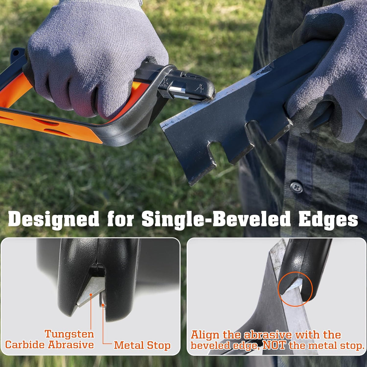 SHARPAL 103N All-in-1 Knife Garden Tool Multi-Sharpener for Lawn Mower Blade, Axe, Hatchet, Machete, Pruner, Hedge Shears, Scissors
