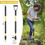 39" Stand Up Weed Puller Tool - Heavy Duty Detachable 3-Claw Weeder with Ergonomic Long D-Handle | Tools for Effortless Garden Weed Removal (Dandelions, Thistles & More)