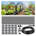 100Ft 1/2" Tubing High-Flow Drip Irrigation System, 360° Adjustable Garden Watering System with 30 Nozzles, Dual-Side Watering Kit for Raised Beds, Greenhouses & Efficient Plant Irrigation
