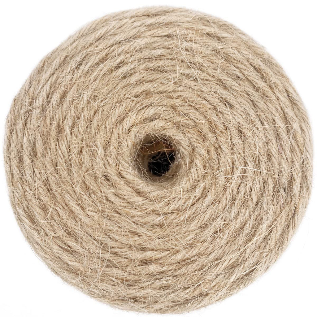 500FT Jute Twine Rope 3mm Natural Thick Garden Twine String Heavy Duty for Gardening Bundling Crafts Arts Gift Wrapping Packing Material Wedding Christmas Decoration Bulk