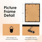 FIXSMITH 11x14 Picture Frame Set of 6, Black Photo Frames Bulk with HD Plexiglass, Display Pictures 8x10 with Mat or 11x14 Without Mat, Multi Picture Frames Collage for Wall Decor