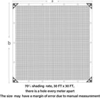 winemana Black Shade Cloth 30x30 FT– 70% Sun Shade Mesh Tarp for Greenhouse, Garden, Patio, Dog Kennel, Chicken Coop, and Outdoor Protection, Plants Cover Shade Netting with 2 Reinforced Grommets