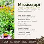 Eden Brothers Mississippi Wildflower Mixed Seeds for Planting, 1 oz, 30,000+ Seeds with Lupine, Sunflower | Attracts Pollinators, Plant in Spring or Fall, Zones