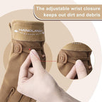 HLDD HANDLANDY Work Gloves for Women and Ladies, Leather Gardening Gloves Flexible Mechanic Working Gloves