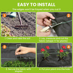 6x300FT Weed Barrier Landscape Fabric Heavy Duty, 3.2oz Woven Weed Fabric