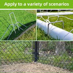 40 Pack 6 Inch Landscape Staples & 40pcs Fixing Gasket Sets, Garden Stakes Galvanized Steel Fabric Pins Heavy-Duty U Shape Sod Turf Pins for Ground Weed Fabric Barrier, Orchard, Yard, Tents