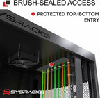 Sysracks 27U Wall Mount Server Rack Cabinet, 19” Locking Network Rack, 24” Deep, Glass Door, with Fan, PDU and Shelf