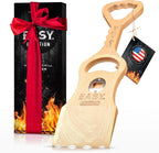 Wood Grill Scraper - Wooden Alternative for A BBQ Grill Brush, Made from Natural Pine Hardwood - Uses The New EasyShape Technology for Safe Cleaning & Bristle Free Barbecue