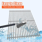 Stainless Steel Grill Flavorizer Bar Heat Plates with 2 Pack Grates BBQ Gas Grill Replacement Parts for Weber Genesis II 300 Series Genesis II E-310 E-315 E-330 E-335 S-310 S-335 Gas Grill
