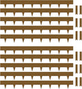 Worth Garden 10-Pack Corten Steel Landscape Lawn Edging - 5in H. (2.5" Above Ground + 2.5" Spikes) Rust Patina Bendable Metal Strips - Hammer-in Border w/ 11 Clips - Yard Pathway Divider (33Ft Total)