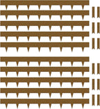 Worth Garden 10-Pack Corten Steel Landscape Lawn Edging - 5in H. (2.5" Above Ground + 2.5" Spikes) Rust Patina Bendable Metal Strips - Hammer-in Border w/ 11 Clips - Yard Pathway Divider (33Ft Total)