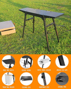 Blackstone Griddle Stand for 17”or 22”, Industrial Grade Metal Blackstone Grill Table Stand, with Tool Rack, Paper Towel Holder Trash Bag Holder, for Outdoor Camping Garden Lawns Collapsible Griddle