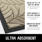Yimobra Front Door Mat Outdoor Indoor, 47x32 Inch Beige All-Season Waterproof Welcome Mat, Non-Slip