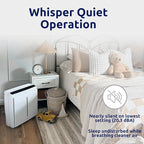 Rabbit Air, A3 SPA-1000N Air Purifiers for Home, Ultra Quiet HEPA Air Purifier- Wall Mountable Air Purifiers for Home Large Room, Allergies, Dust, Mold, Smoke & VOCs(White, Asthma & Allergy Friendly)
