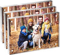 4x6 Acrylic Picture Frame 3 Pack, Clear Freestanding Double Sided Frameless Magnetic Photo Frames, Desktop Display Decor Gift