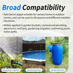 Rain Barrel Spigot Kit with PVC Bulkhead Fitting Adapter, 3/4" Rain Barrel Valve Diverter Kit for Water Tanks, Garden Barrels (2 Pack)