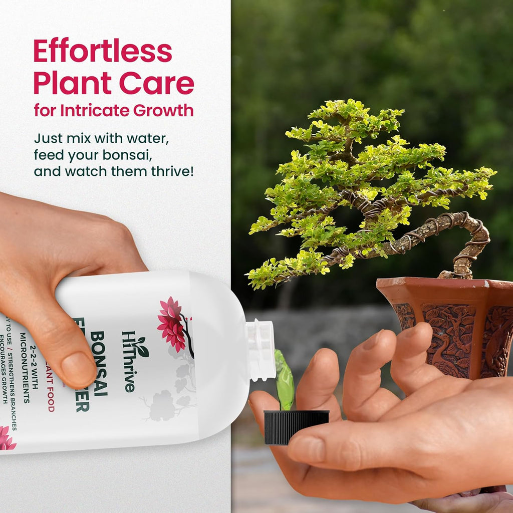 32oz Bonsai Tree Live Liquid Plant Food - Makes 64 Gallons of Bonsai Fertilizer Liquid, Premium Macronutrient Formula Enriched with Micronutrients for Healthy Roots, Branching & Foliage