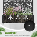 Casaphoria 47"x47" Metal Raised Garden Bed with Trellis(2 Pack), Outdoor Planter Box with Wheels & Drainage Holes for Climbing Plants, Flowers, Elevated Garden Kit with Privacy Screen, Black-Spring