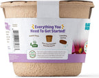 Back to the Roots Organic Cosmos Flower Grow Kit with Plantable Starting Pot Soil and Seeds