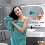 Hailea Extra Large Bath Towels Set 35x70 Inches - Aqua Luxury 600 GSM Oversized Bath Sheet Towel,Ultra Soft Microfiber - Quick Dry,Highly Absorbent Shower Towels Spa Hotel Bathroom Towel Set (4-Pack)