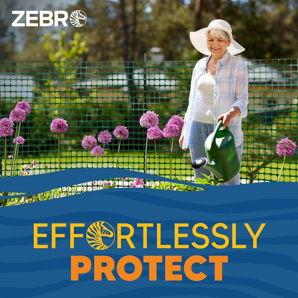 ZEBRO 4' x 100' Green Plastic Garden Fence Roll – Standard Duty Safety Netting for Snow, Poultry, Deer, Dogs – Reusable Outdoor Barrier for Yard, Landscaping, Animal Protection