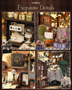 CUTEBEE Dollhouse Miniature with Furniture, Wooden DIY Dollhouse Kit Plus Dust Proof, Creative Room Idea